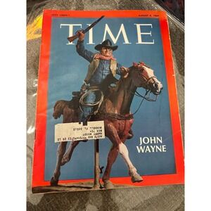Vintage TIME Magazine John Wayne August 8, 1969 Moon Landing, Vietnam, Kennedys